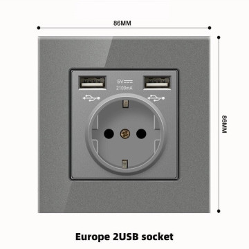 Універсальна електрична розетка з портом Type C 2100mAh, максимальним навантаженням 220V/16A кольору
