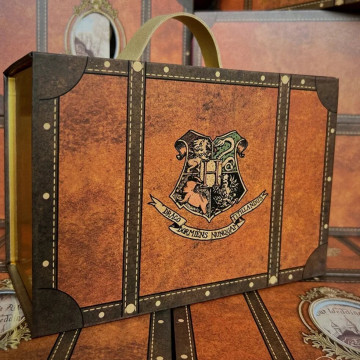 Коробка-скринька «Гоґвортс» із гербом, розмір 2718,510 см для зберігання та подарунків