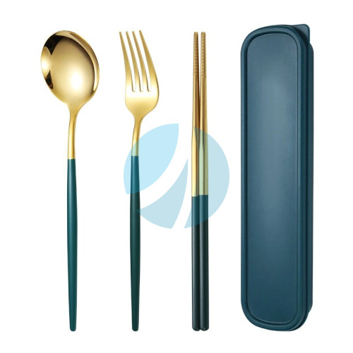 Golden Bamboo Line — мінімалістичний набір у золотисто-зеленому стилі для офісу, пікніка або дорожніх перекусів