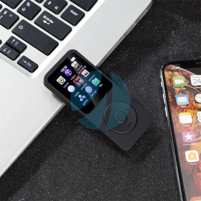 Портативний MP3-плеєр із Bluetooth 5.0, розширюваною пам’яттю до 256 ГБ, FM-радіо та диктофоном Портативний MP3-плеєр із Bluetooth 5.0, розширюваною пам’яттю до 256 ГБ, FM-радіо та диктофоном