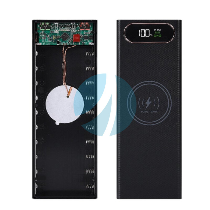 Power bank корпус повербанка з бездротовим швидким заряджанням 22 w на 10 банок 18650