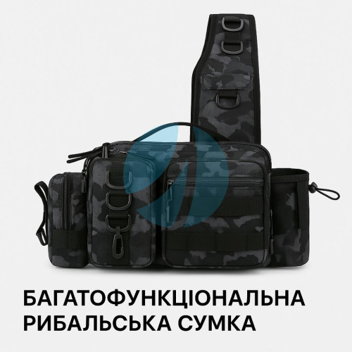 Рибальська поясна сумка DY1 з тримачем для вудки та двоярусним зберіганням, водонепроникна, 34227 см
