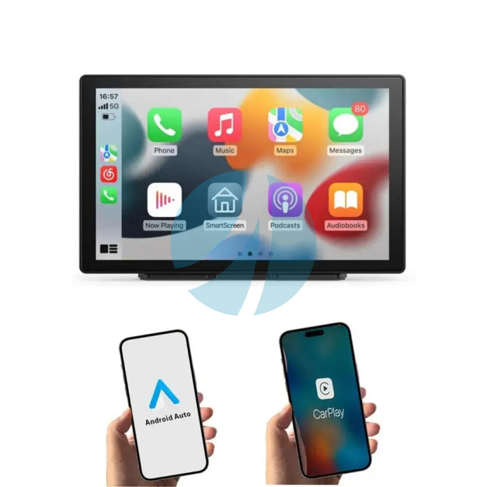 Мультимедійний комбайн Easy-Mount: 9" QLED, CarPlay, Android Auto, AHD 720, Bluetooth, SD, FM